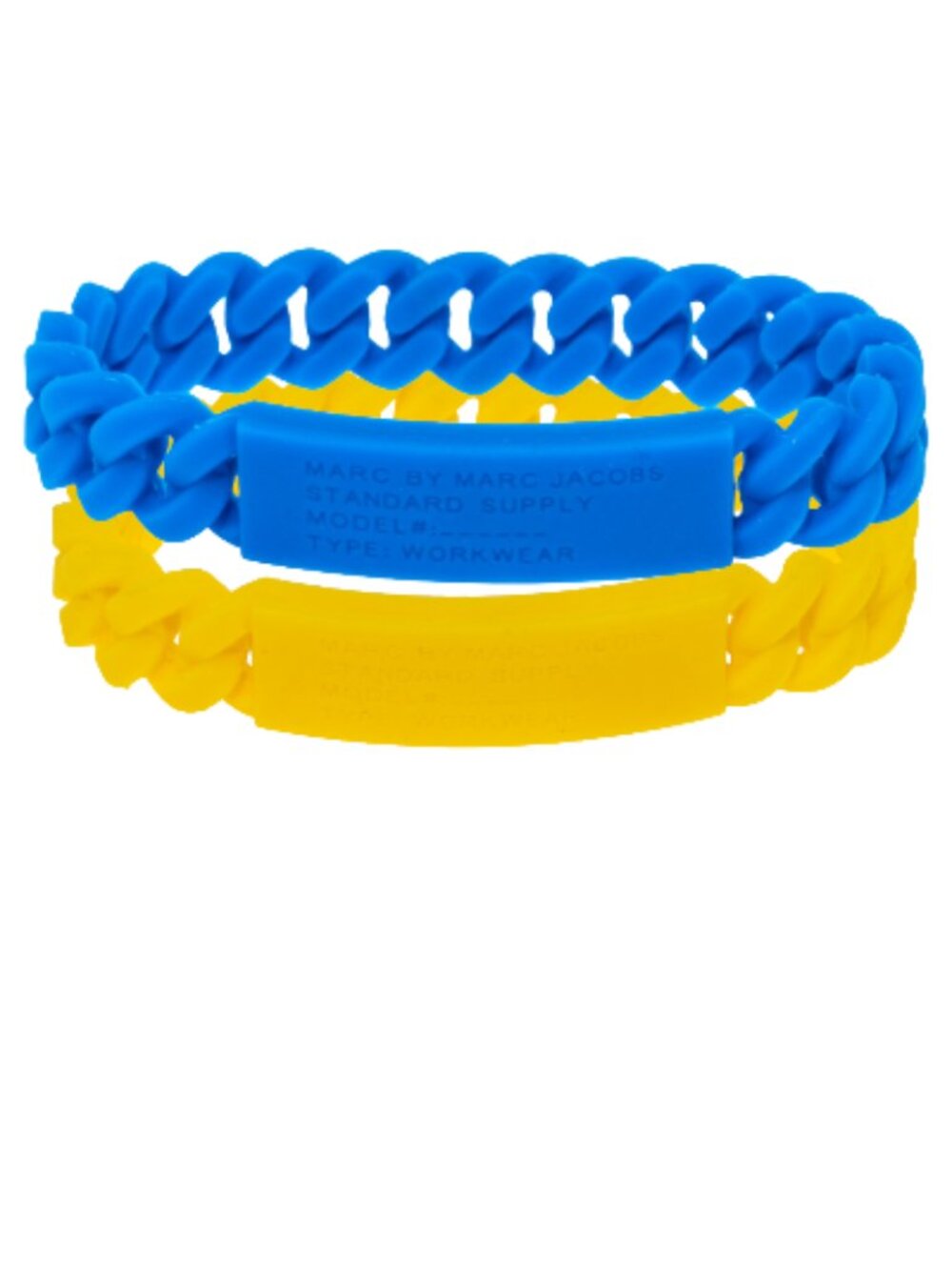 SET OF 2 Marc By Marc Jacobs Braided Silicone Rubber Bracelet